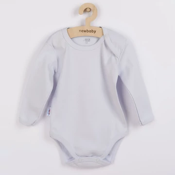 Baba hosszú ujjú body New Baby Pastel szürke
