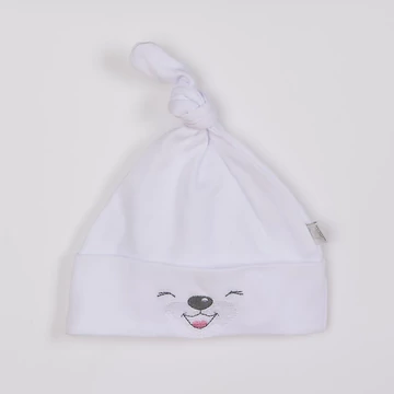 Baba pamut sapka Bobas Fashion Lucky fehér