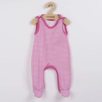 Baba rugdalózó New Baby Classic II rózsaszín csíkokkal