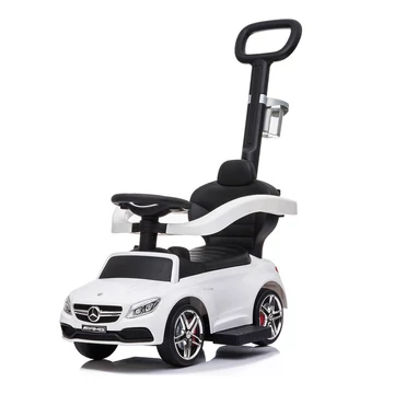 Bébitaxi tolókarral Mercedes Benz AMG C63 Coupe Baby Mix fehér
