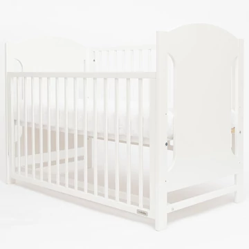 Gyerek kiságy New Baby MIA leengedhető oldalráccsal fehér