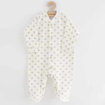 Baba kezeslábas New Baby Classic II csillagokkal bézs
