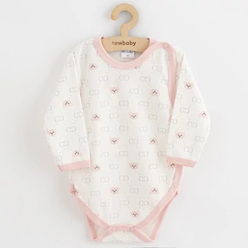 Baba body teljes hosszában patentos New Baby Classic II maci rózsaszín