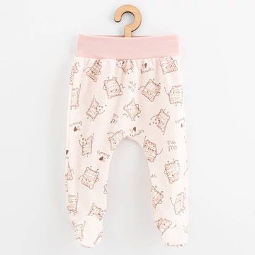 Baba pamut lábfejes nadrág New Baby Biscuits rózsaszín
