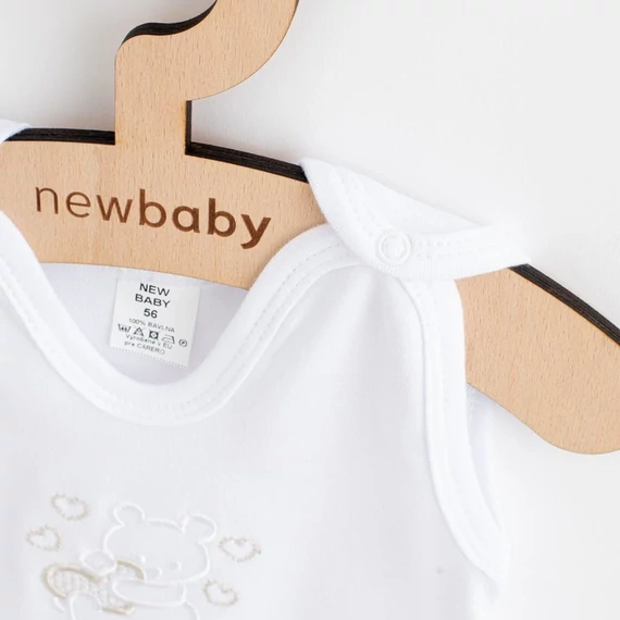 kényelmes és puha viselet babáknak.|||NEW BABY fehér pamut csecsemő együttes