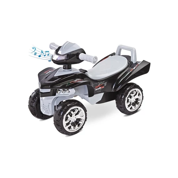 TOYZ miniRaptor gyermek négykerekű, szürke, kényelmes ülés, zenélő kormány, tárolóval, 18 hónapostól 25 kg-ig.