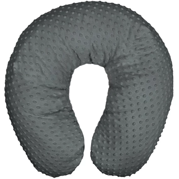 WOMAR szürke szoptatós párna, 130 cm, levehető, mosható pamut borítás, antiallergén bélés.