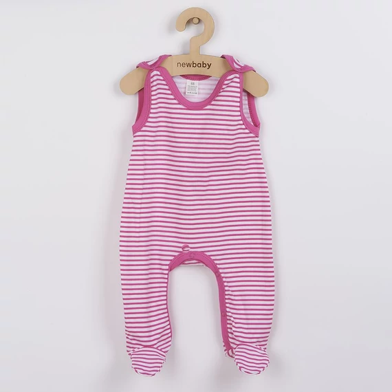 New Baby rózsaszín rugdalózó 86-os méretben, 100% pamut, kényelmes és praktikus öltöztetéshez.