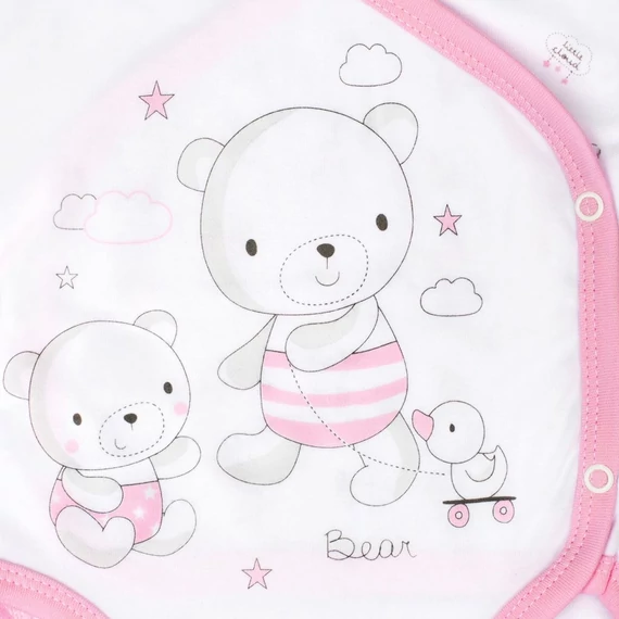 Rózsaszín New Baby 50-es hosszú ujjú body