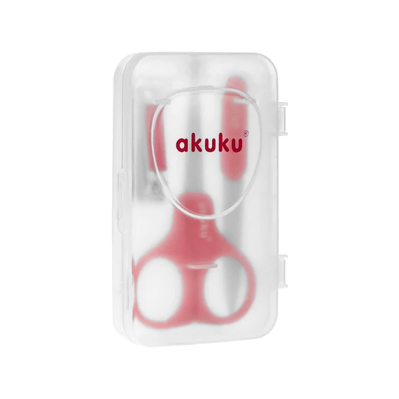 AKUKU piros gyerek manikűrszett 3+ éveseknek