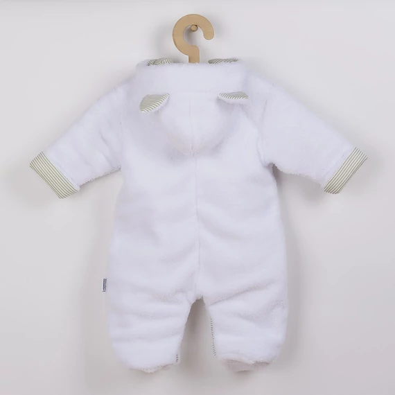 New Baby fehér téli kezeslábas kisbabák számára
