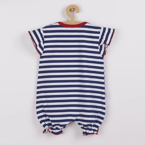 New Baby Marine kék pamut kezeslábas 80-as méretben