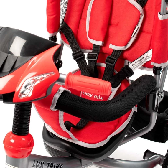 max. 25 kg terhelhetőség.|||Baby Mix piros háromkerekű pedálos bicikli