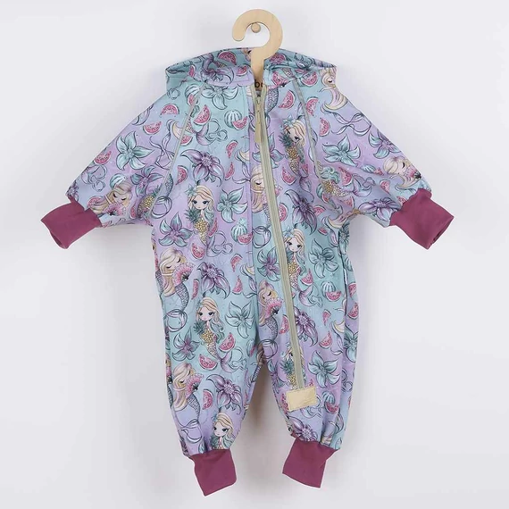Divatos rózsaszín softshell kezeslábas 74-es méretben, New Baby, vízálló és kényelmes, ideális babák számára.