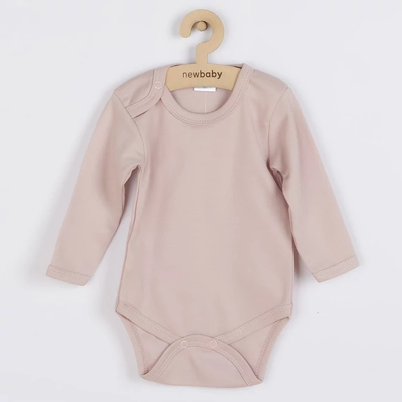 New Baby rózsaszín klasszikus baba body, 100% pamut, 62-es méret, könnyű öltöztetés patentokkal.