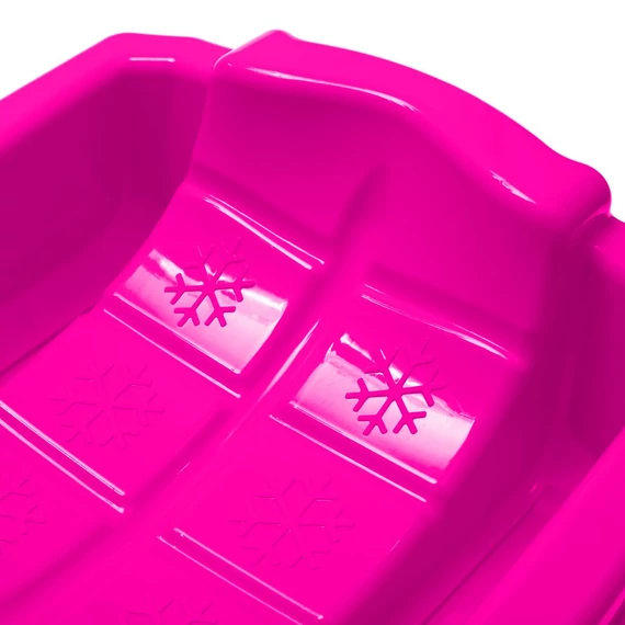 Rózsaszín Baby Mix lapos szánkó fékekkel