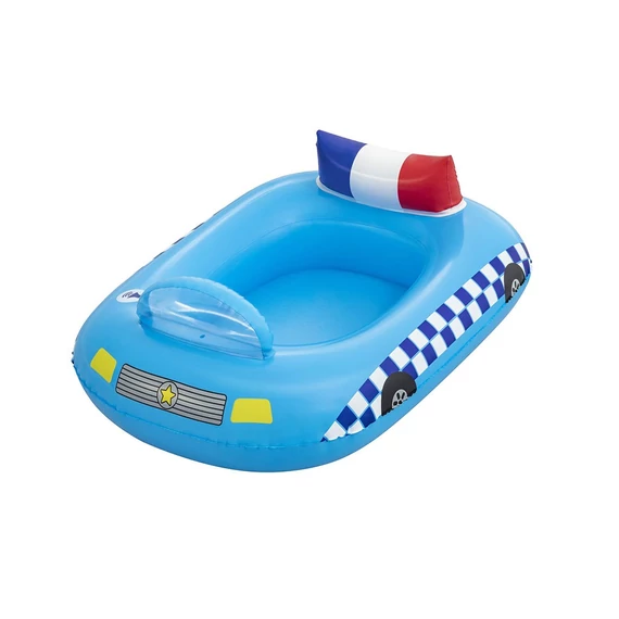 Bestway rendőrcsónak, kék, 19,8 cm – valósághű szirénával és kényelmes háttámlával.
