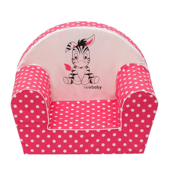 New Baby rózsaszín zebra gyerek fotel