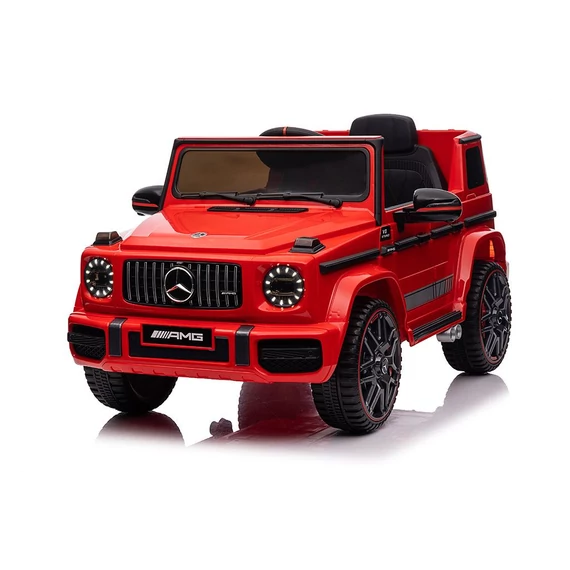 Piros Baby Mix Mercedes AMG G63 elektromos kisautó, 3-8 éveseknek, távirányítóval, 12V akkumulátorral.