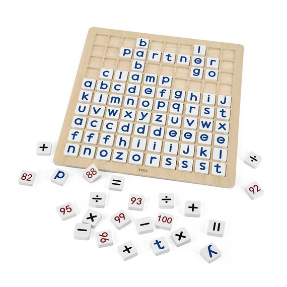 Viga multicolor fakockák 1-100-ig, ábécé és matematika tanulására. Biztonságos, 3 éves kortól.