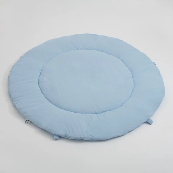 New Baby muszlin játszószőnyeg, 90 cm, antiallergén, ideális pléd és játékhely baba számára. 100% pamut.