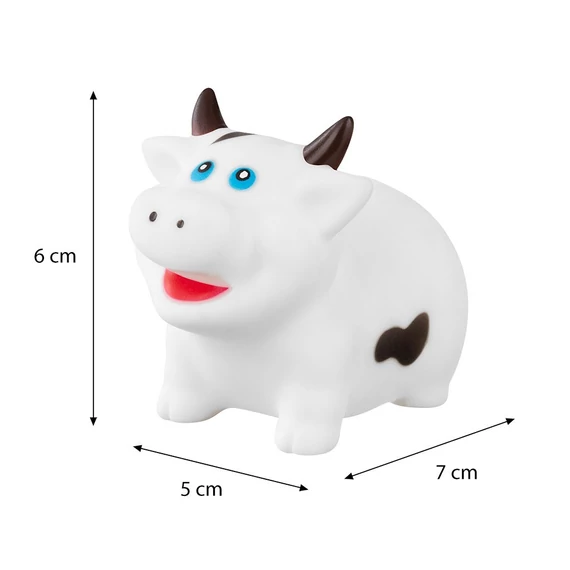 szórakoztató játék a kicsiknek.|||AKUKU multicolor fürdőjáték készlet - 4 gumi állat (4-6 cm)