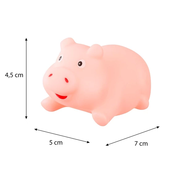 biztonságos és figyelemfelkeltő dizájn.|||AKUKU színes fürdőjáték készlet - 4 állat (4-6 cm) biztonságos anyagból
