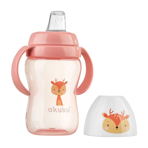 AKUKU rózsaszín szilikon pohár 240 ml