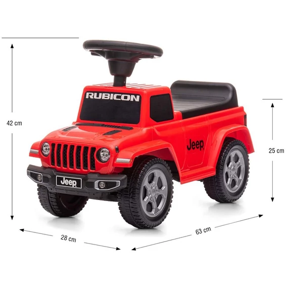 interaktív kormánykerékkel és tárolóhellyel.|||JEEP RUBICON GLADIATOR bébitaxi