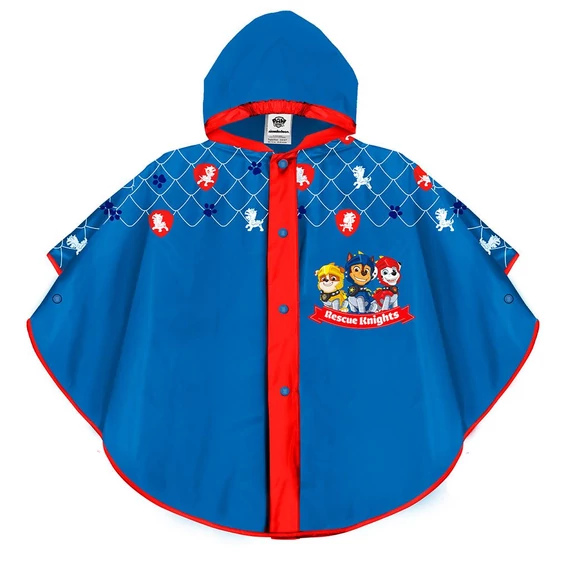 Perletti Paw Patrol esőkabát poncsó, víz- és szélálló, 3-6 éveseknek, rugalmas kapucni.