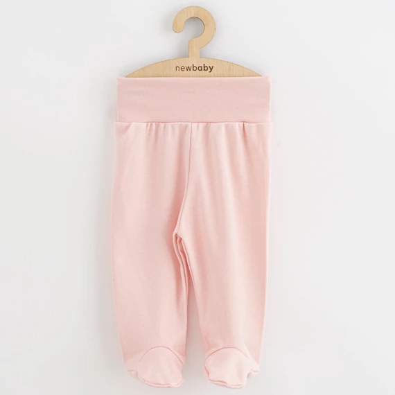 Rózsaszín New Baby Classic II. baba lábfejes nadrág 50-es méret, puha pamut anyag, kényelmes derékpánttal.