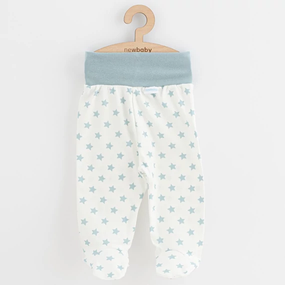 New Baby zöld lábfejes nadrág, 62-es méret, 100% pamut, kényelmes és puha anyag. Ideális kisbabáknak!