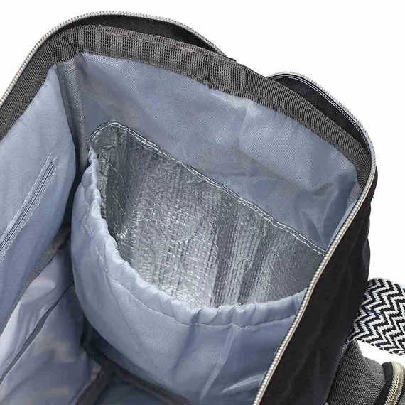 BABY ONO szürke multifunkcionális hátizsák 12 zsebbel