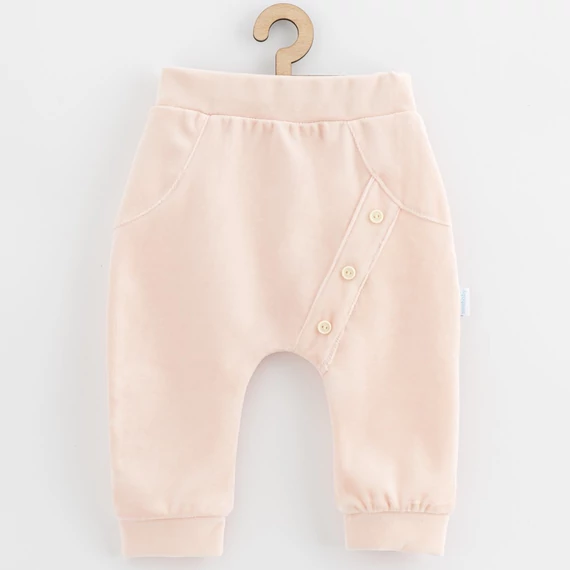 Rózsaszín New Baby plüss legging, 92-es méret, kényelmes anyag, széles derékpánt a baba számára.