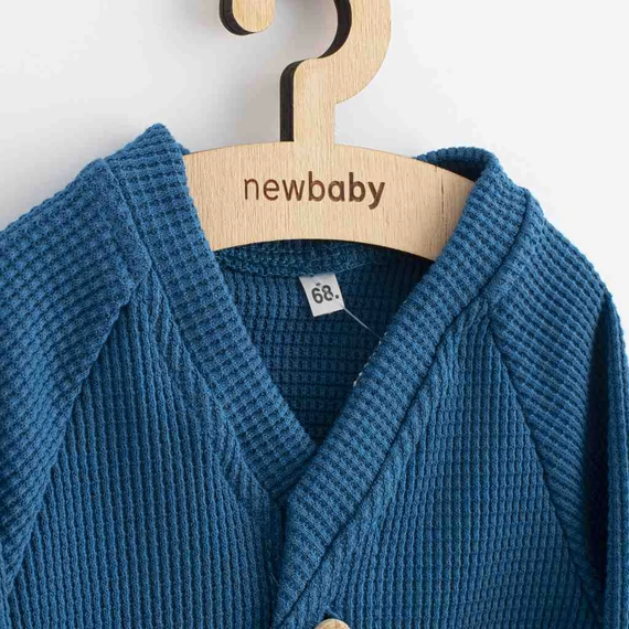 New Baby kék elegáns baba kabát 86-os méretben