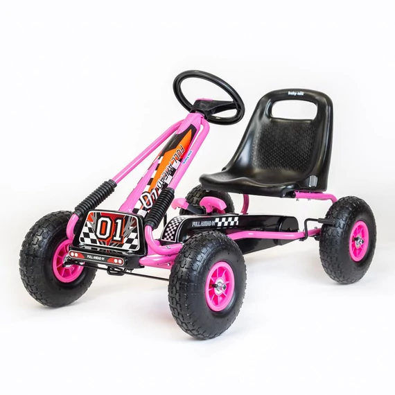 Baby Mix Razor gyermek gokart, 94 cm, piros – biztonságos, kreatív játék, állítható üléssel és felfújható kerekekkel.