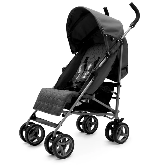 **Baby Mix Olive babakocsi - szürke, 83x50x107 cm, elegáns és praktikus, ideális sétákhoz.**