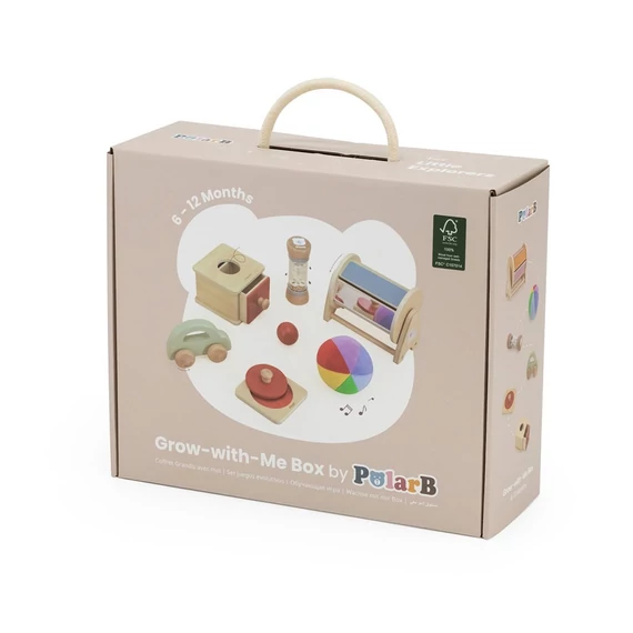 érzékszervi fejlesztéshez.|||Viga 44262FSC PolarB Grow with Me készlet