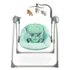 CARETERO LOOK hintáztató, zöld színben, 0-12 kg, 3 játékkal, 8 hintázási pozícióval, távirányítóval.