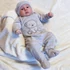 56-os méretben. Tökéletes ajándék!|||NEW BABY bézs 4-részes baba együttes 56-os méretben