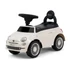 Fehér FIAT 500 bébitaxi MILLY MALLY, kényelmes ülőrész, vidám dallamokkal, 12-36 hónapos gyerekeknek.