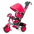 Baby Mix rózsaszín pedálos háromkerekű bicikli, LED lámpával és dudával, 18-36 hónapos gyermekeknek.