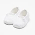 NEW BABY fehér kiscipő 0-3 hónapos babáknak, kényelmes, rugalmas talppal, 10 cm-es talpbetéttel.