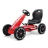 Abarth sportos pedálgokart, fekete/piros/fehér, 3-9 éveseknek, állítható ülés, tartós EVA kerekek. Kiváló szórakozás!