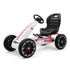 Abarth pedálgokart, fekete/piros/fehér, 3-9 éveseknek, állítható ülés, sportos dizájn, kiváló minőség.