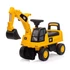 CAT Excavator bébitaxi, 50 cm, biztonságos, interaktív kormánykerék, tárolóhely, 12-36 hónapos korosztálynak.